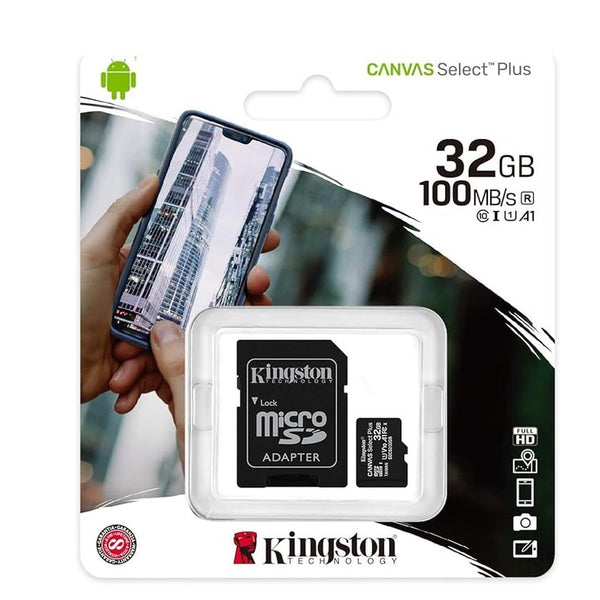 Kingston MicroSD 32 GB Classe 10 con Adattatore SD Incluso Kingston MicroSD 32 GB Classe 10 con Adattatore SD Incluso